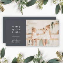 Kids Photo Holiday Card | Baking Spirits Bright
