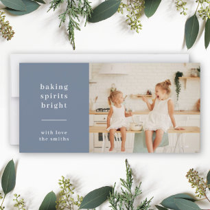 Kids Photo Holiday Card   Baking Spirits Bright