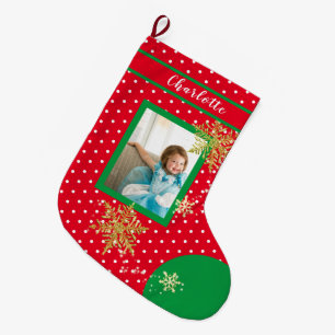 Kids Photo Large Christmas Stocking