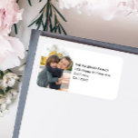 Kids Photo Simple Modern Return Address Label<br><div class="desc">Holiday address labels feature a favourite KIDS  photo with modern black  return address . The perfect addition to your Christmas and Holiday Correspondance</div>