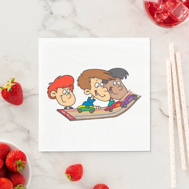 Kids Pinewood Derby Car Race Napkin (Creator Uploaded)