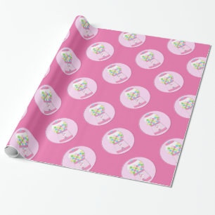 Kids' Pink Bubblegum Machine Wrapping Paper
