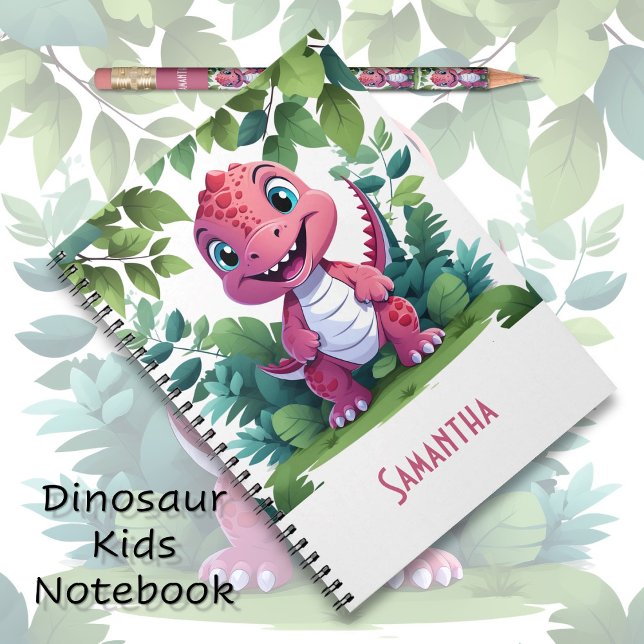 Kids' Pink Dinosaur Adventure Notebook (Creator Uploaded)