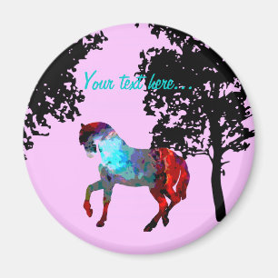 Kids Pink Horse Magnet