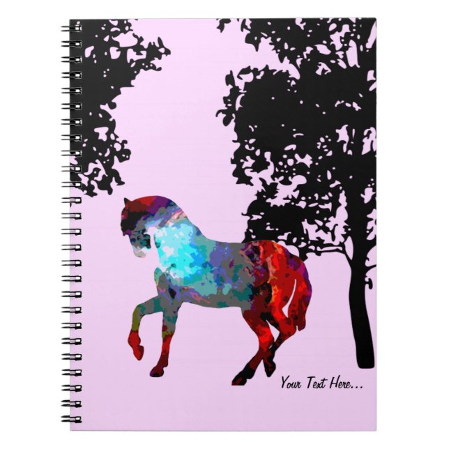 Kids Pink Horse Notebook (Front)