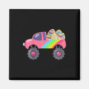 Kids Pink Monster Truck Eggs Easter Egg Hunting Ki Magnet