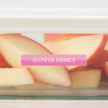 Kids Pink Purple Personalised Back to School<br><div class="desc">Kids Pink and Purple personalised back to school lunchbox drink food container labels.</div>