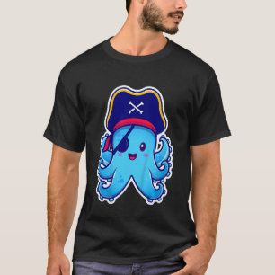 Kids Pirate Octopus cute children's design (C) T-Shirt
