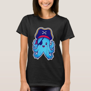 Kids Pirate Octopus cute children's design (C) T-Shirt