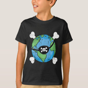 Kids Pirate Planet Earth Day Environmental Toddler T-Shirt