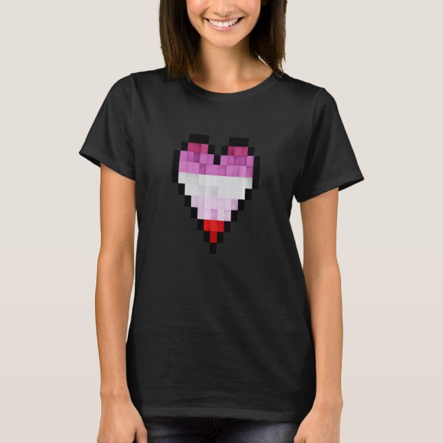Kids Pixel Heart T-Shirt (Front)