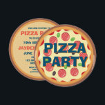 Kids Pizza Party Any Age Birthday Invitation<br><div class="desc">Kid's pizza birthday party editable with any age and custom text. Design with bold and fun bright colours ideal to celebrate a boy or girl's special day with their friends.</div>