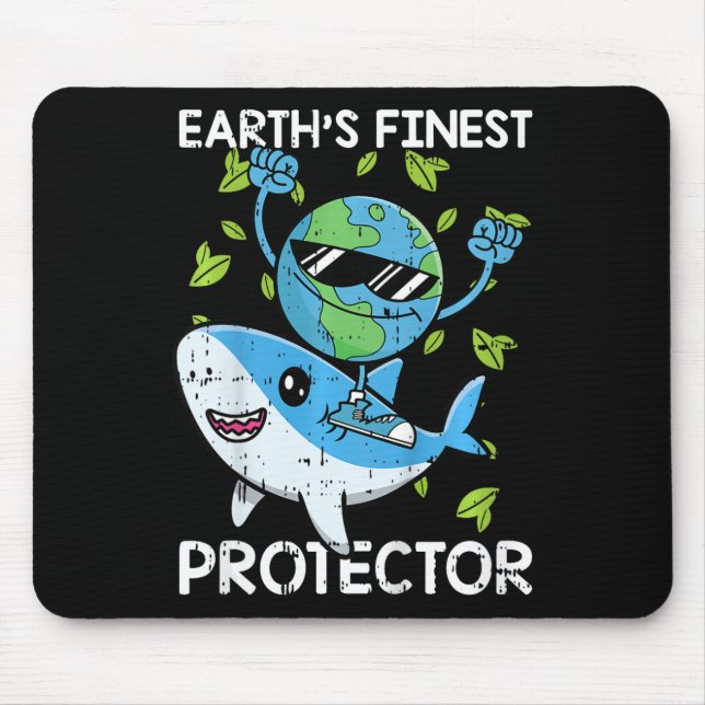 Kids Planet Protector Earth Day Environmental Anim Mouse Mat (Front)