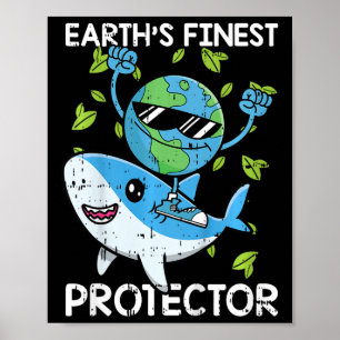 Kids Planet Protector Earth Day Environmental Anim Poster
