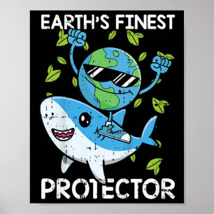 Kids Planet Protector Earth Day Environmental Anim Poster
