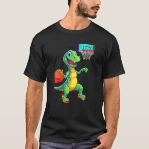 Kids Playful Dinosaur Sketll Player Design For Kid T-Shirt
