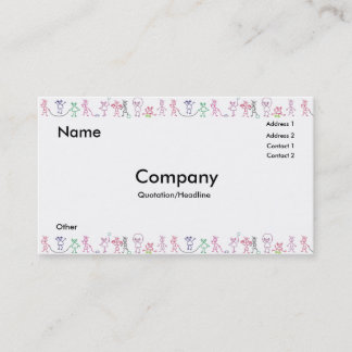 Kids Playing Business Card