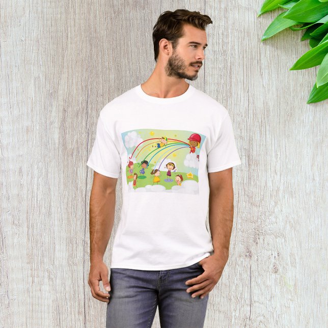 Kids Playing In A Park Mens T-Shirt (Creator Uploaded)