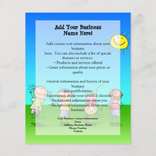 Kids Playing Outdoors on a Sunny Day Flyer