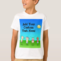 Kids Playing Outdoors on a Sunny Day T-Shirt