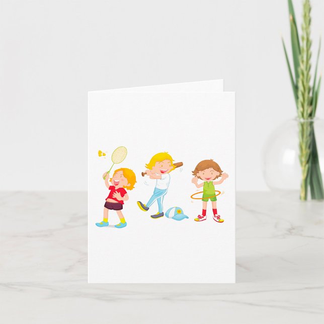 Kids Playing Sports Children Activity Card (Creator Uploaded)