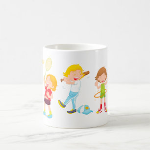Kids Playing Sports Children Activity Coffee Mug