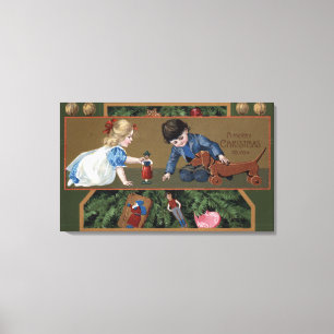 Kids Playing with Toys Canvas Print