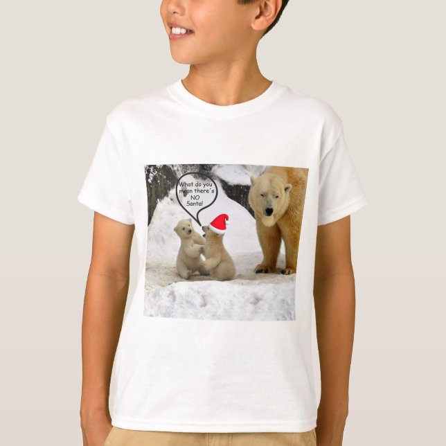 Kids Polar Bear Santa Shirt (Front)