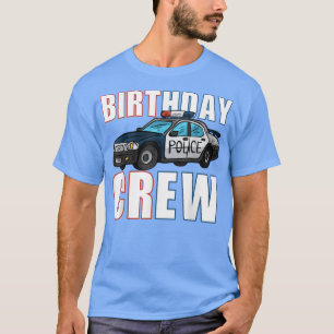 Kids Police Birthday Crew Policeman Officer Cop Bo T-Shirt