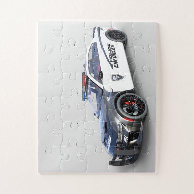 Kids Police Car Puzzle  (Vertical)