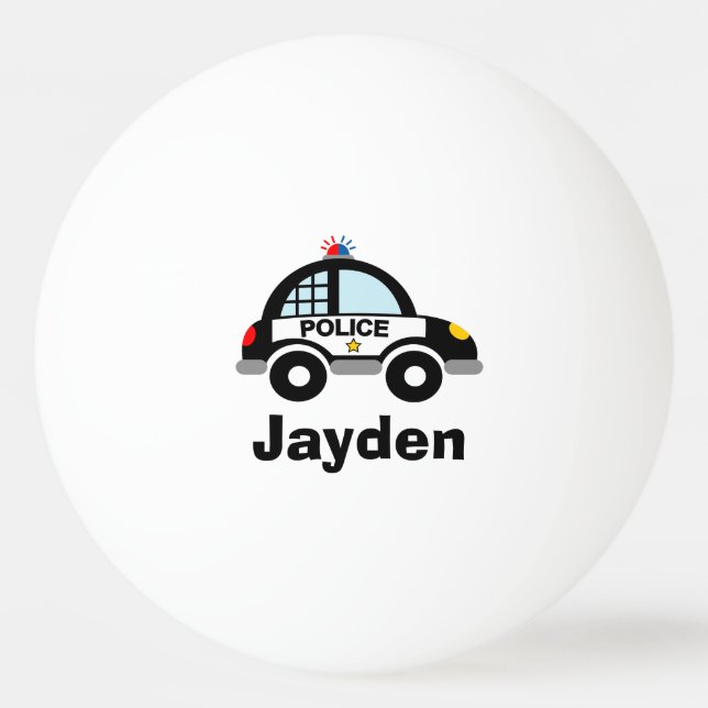 Kid's police car table tennis ping pong ball (Front)