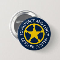 Kid's police officer name badge with sheriff star 