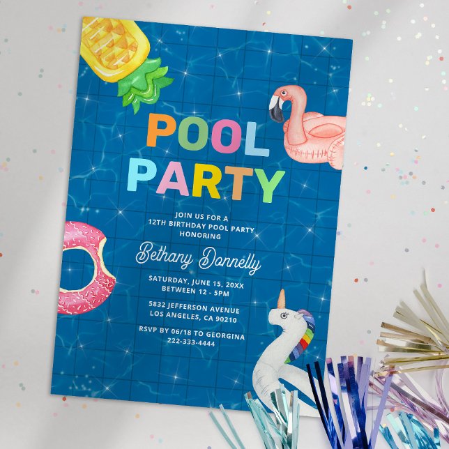 Kids Pool Party Birthday Invitation (Creator Uploaded)