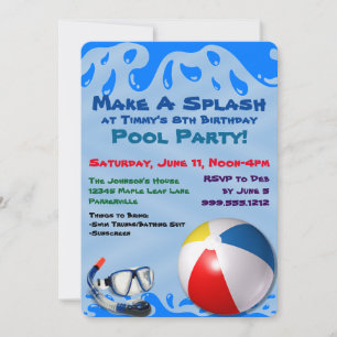 Kids' Pool Party Invitation