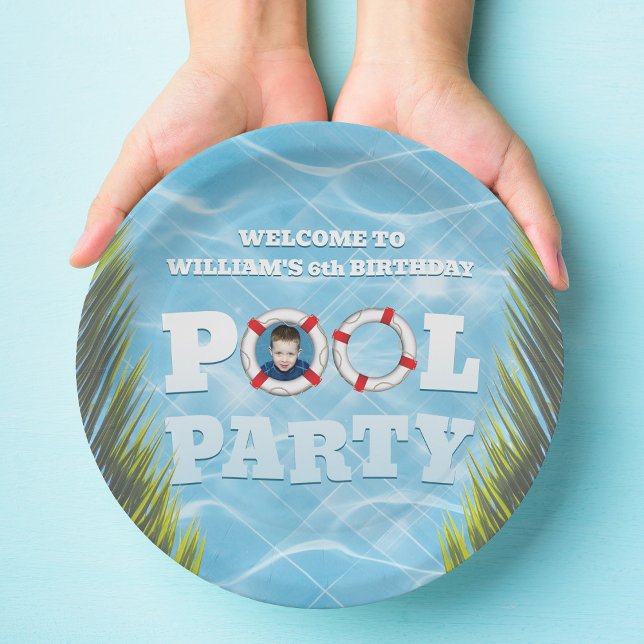 Kids Pool Party Plates - Birthday Party Decor (Creator Uploaded)
