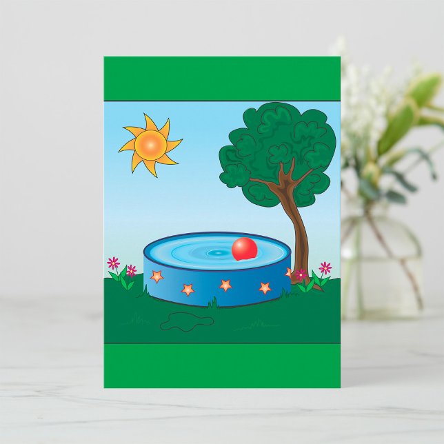 Kids Pool Under A Tree Invitation (Creator Uploaded)