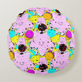 kids pop art round cushion