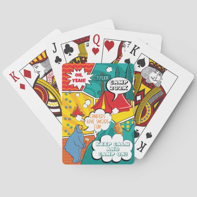 Kid's Pop Art Summer Camp Playing Cards (Back)