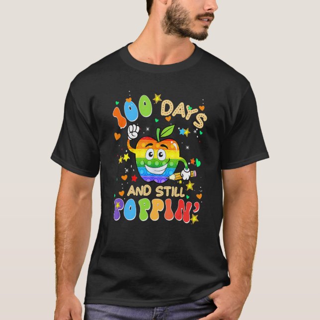 Kids Pop it 100 Days and Still Poppin' 100 Days Of T-Shirt (Front)