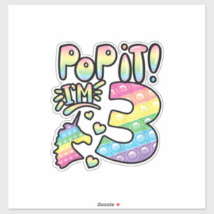 Kids Pop It 3rd Birthday Girls 3 Years Old Fidget