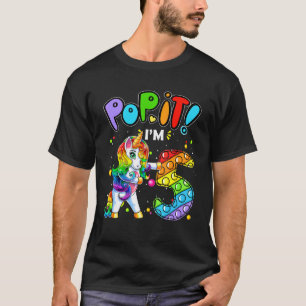 Kids Pop It 5th Birthday Girls 5 Years Old Fidget T-Shirt
