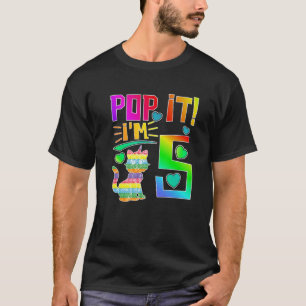 Kids Pop It 5Th Birthday Girls Boys Five Years Old T-Shirt