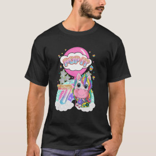 Kids Pop It 7th Birthday Girls Boys 7 Years Old Fi T-Shirt
