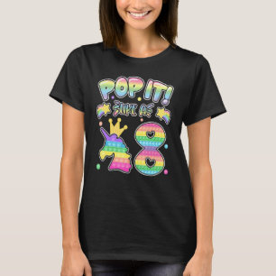 Kids Pop It 8th Birthday Girls Boys 8 Years Old Fi T-Shirt