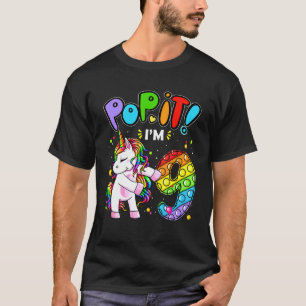 Kids Pop It 9th Birthday Girls 9 Years Old Fidget T-Shirt