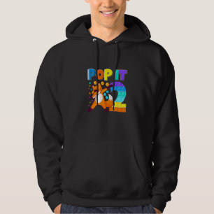 Kids Pop It Fox Happy 2nd Birthday Two Cute Fox Hoodie