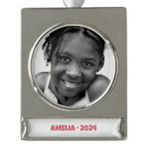 Kids Portrait Banner Ornament - School Portrait
