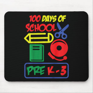 Kids Pre K-3 - 100 Days Of School Mouse Mat