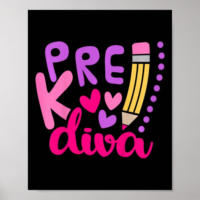 Kids Pre-k Diva  Poster (Front)