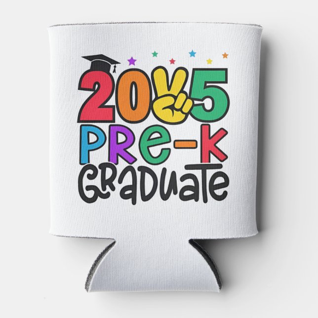 Kids Pre-K Grad 2025 Preschool Prek Graduation Can Cooler (Front)